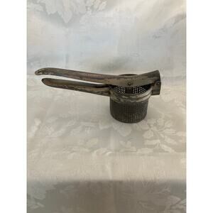 Antique Metal Food Press Juicer Rustic Primitive Kitchen Tool 11x4